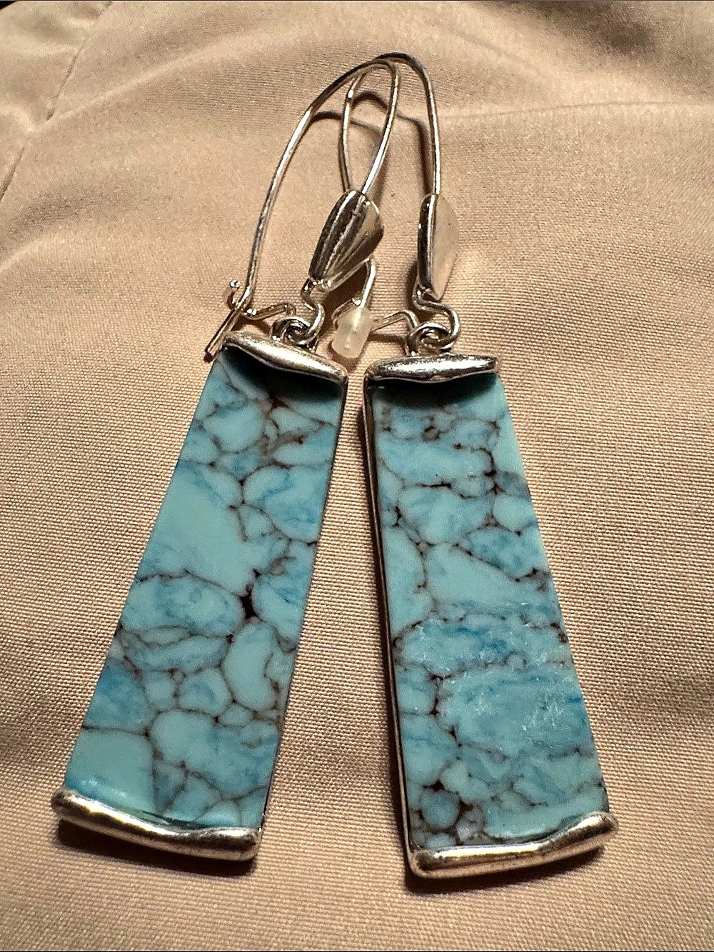 Robert Lee Morris Faux Turquoise Drop Earrings in Silver